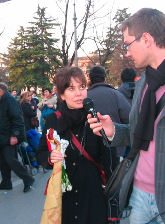 Sabina Guzzanti a Vicenza, il 17 febbraio 2007